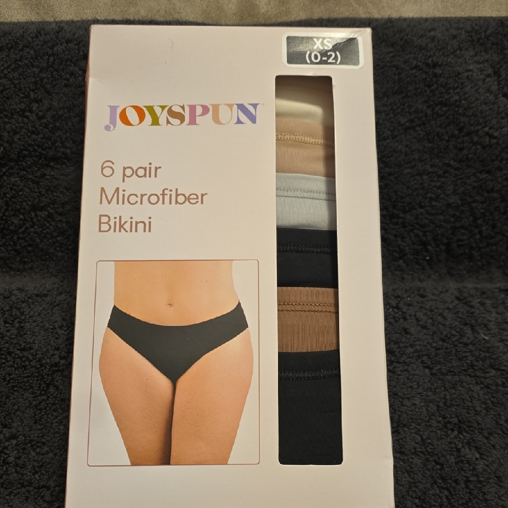 Joyspun Microfiber Bikini 6-Pack Size XS New In Box